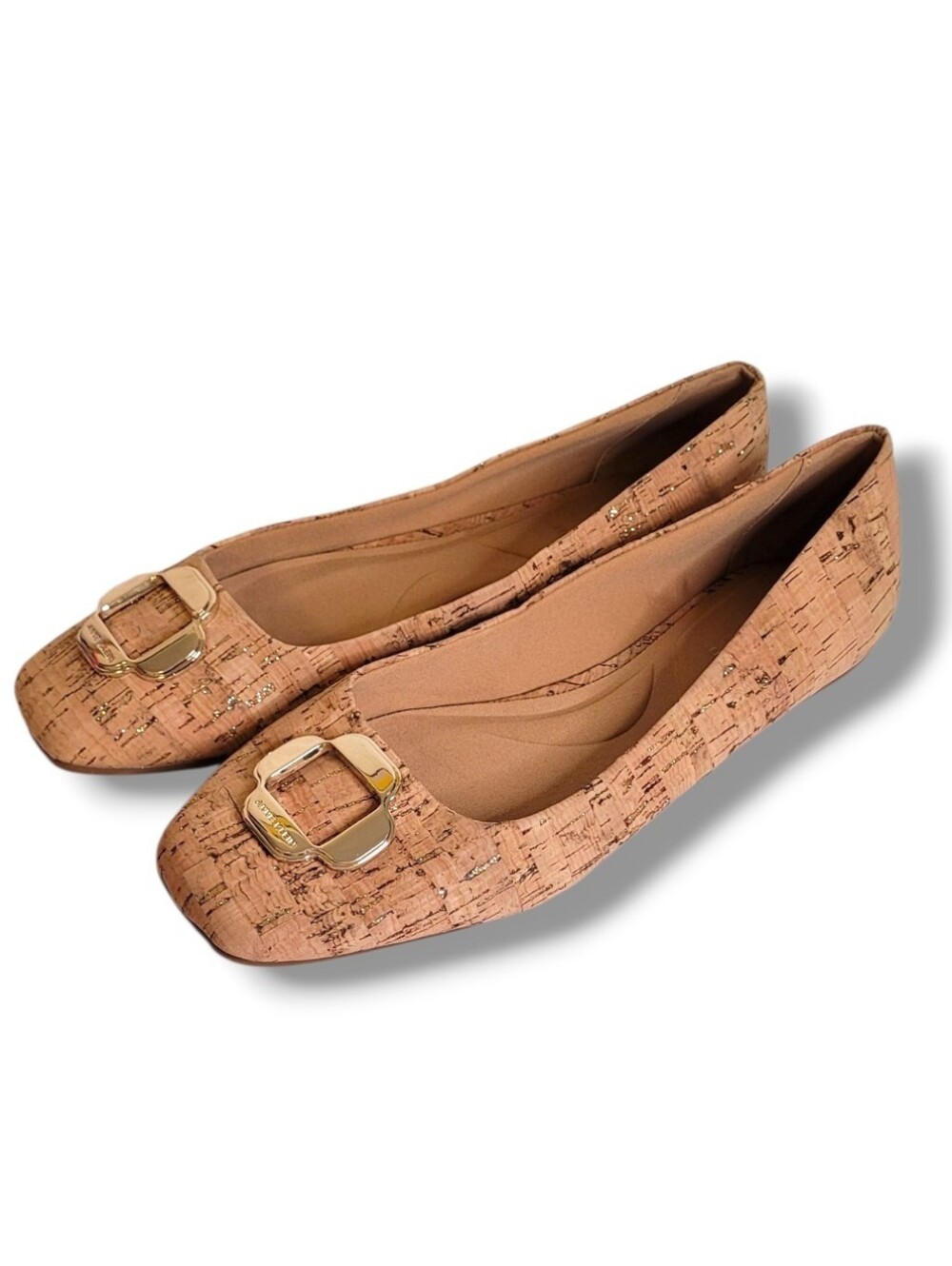 Anne Klein Adalee Dress Flats Natural Cork Size 10 NEW